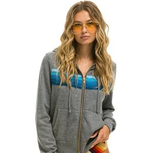 Aviator Nation Gray and Blue Sweatshirt Hoodie and sweatpants